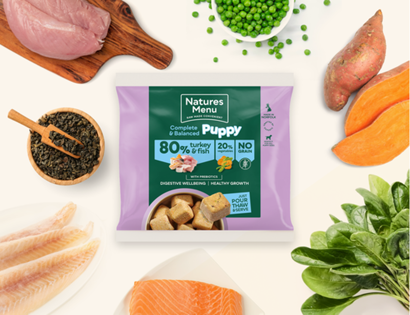 Natures Menu Raw Frozen Turkey and Fish Nuggets Puppy