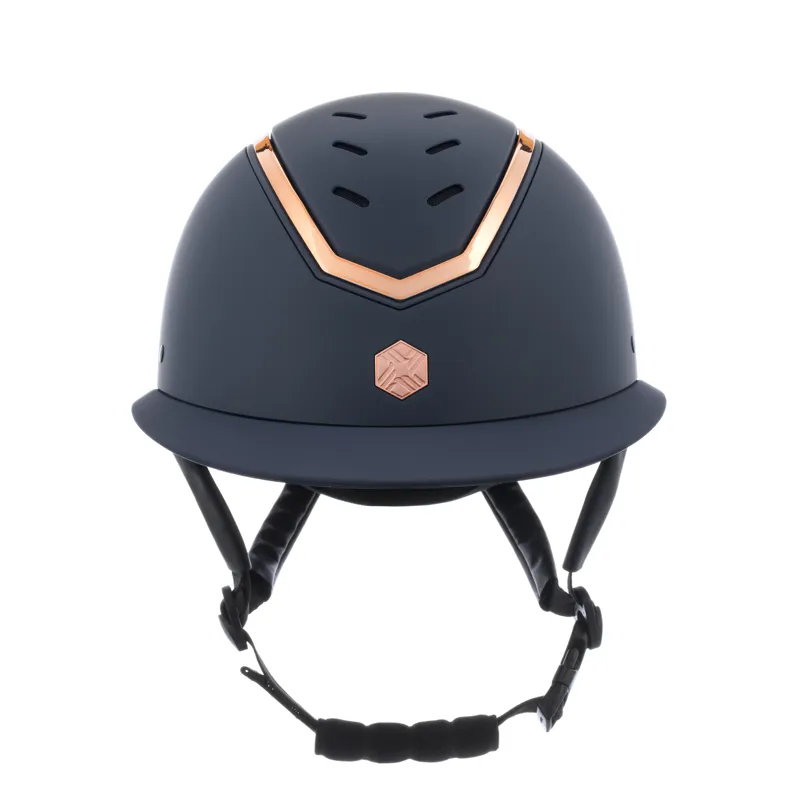  Charles Owen Kylo Navy Matte/Rose Gold Wide Peak-1