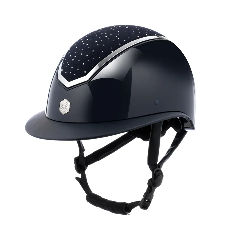 Charles Own Kylo Navy Gloss/Silver Crystal Wide Peak
