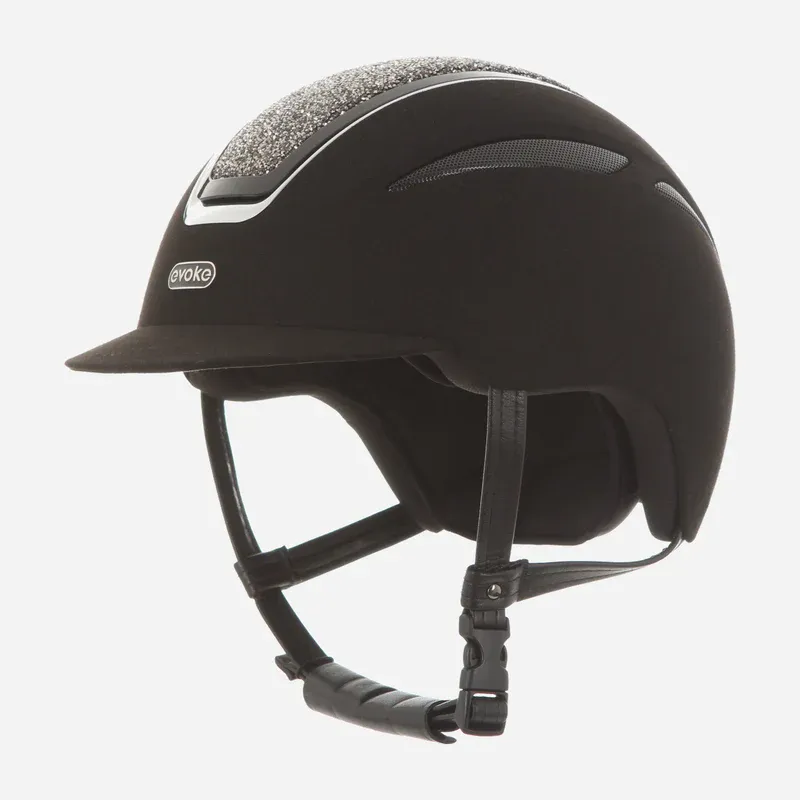 Evoke Callisto Classic Peak Black Suede/Marcasite-2