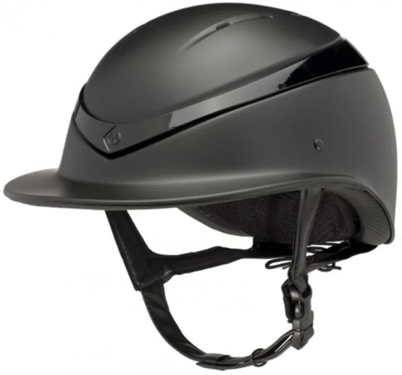 Charles Owen Black Matt or Black Gloss Luna Small