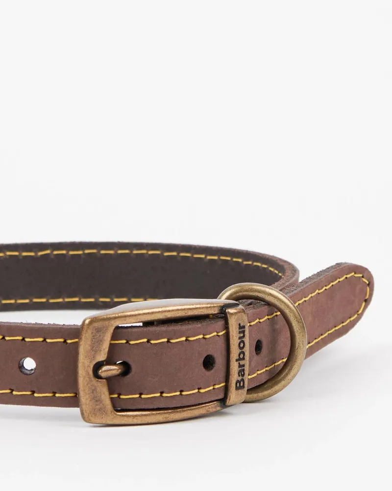 Barbour Leather Dog Collar Brown-5