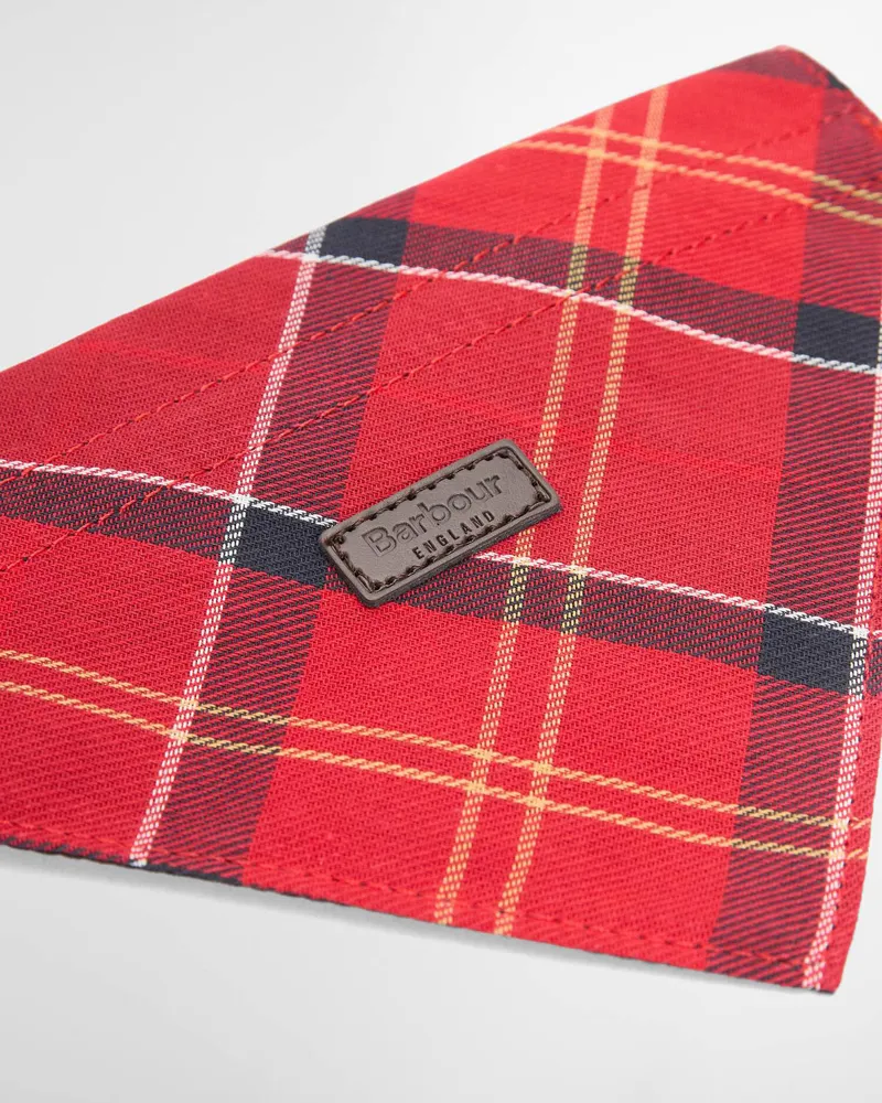 Barbour Dog Bandana in Cardinal Tartan-5