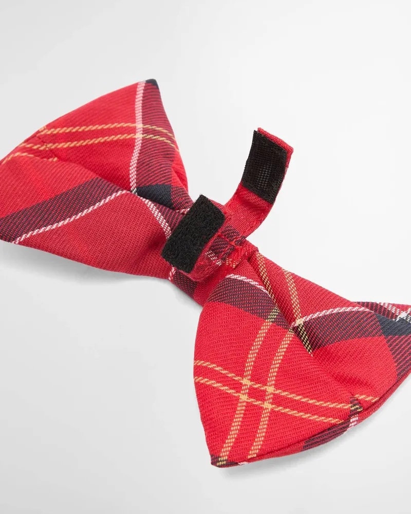 Barbour Dog Bow Tie in Cardinal Tartan-2