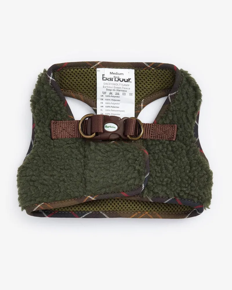 Barbour Fleece Dog Harness in Olive-1