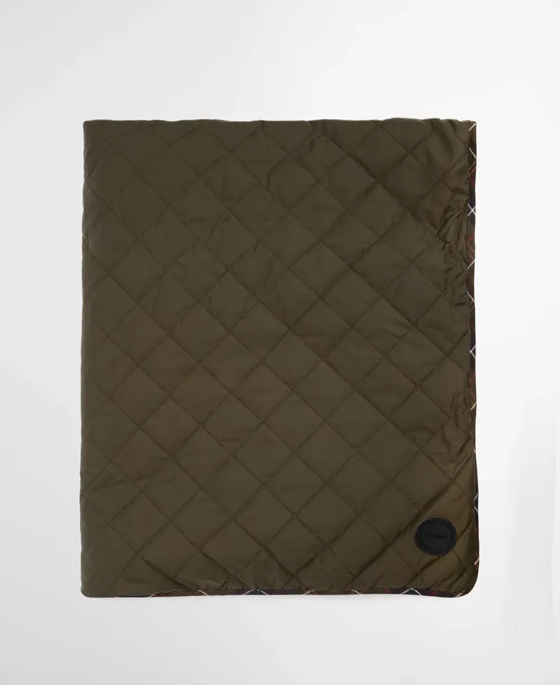 Barbour Dog Quilt and Fleece Blanket in Olive-4
