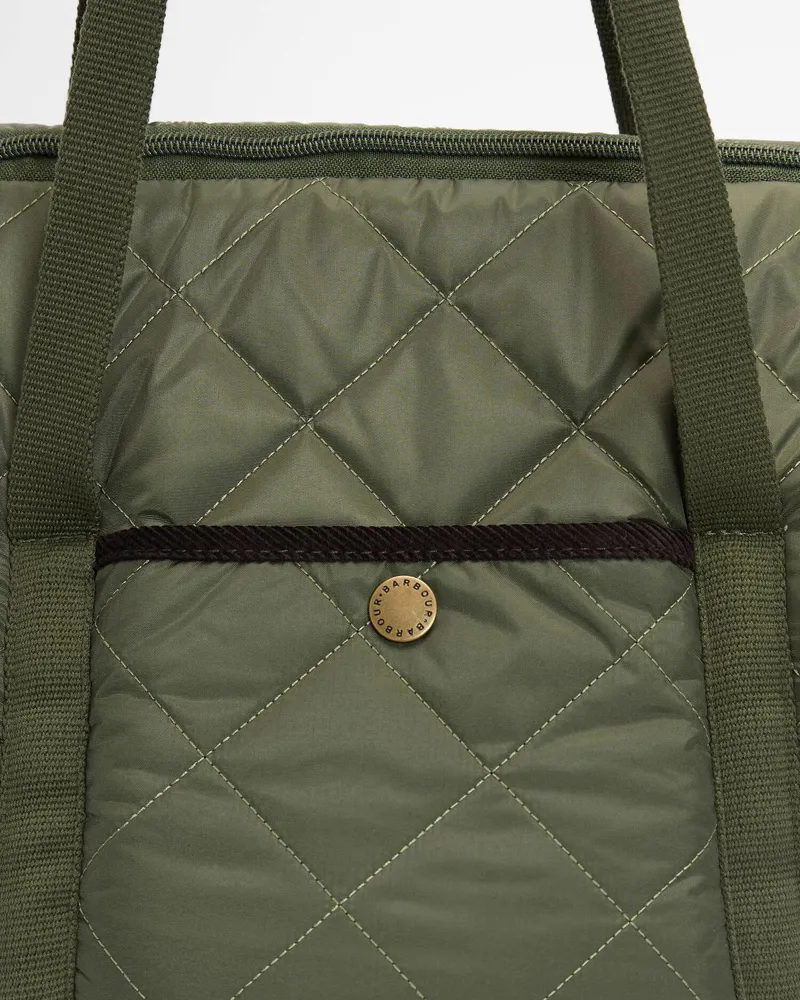 Barbour Small Quilted Dog Carrier in Olive-2