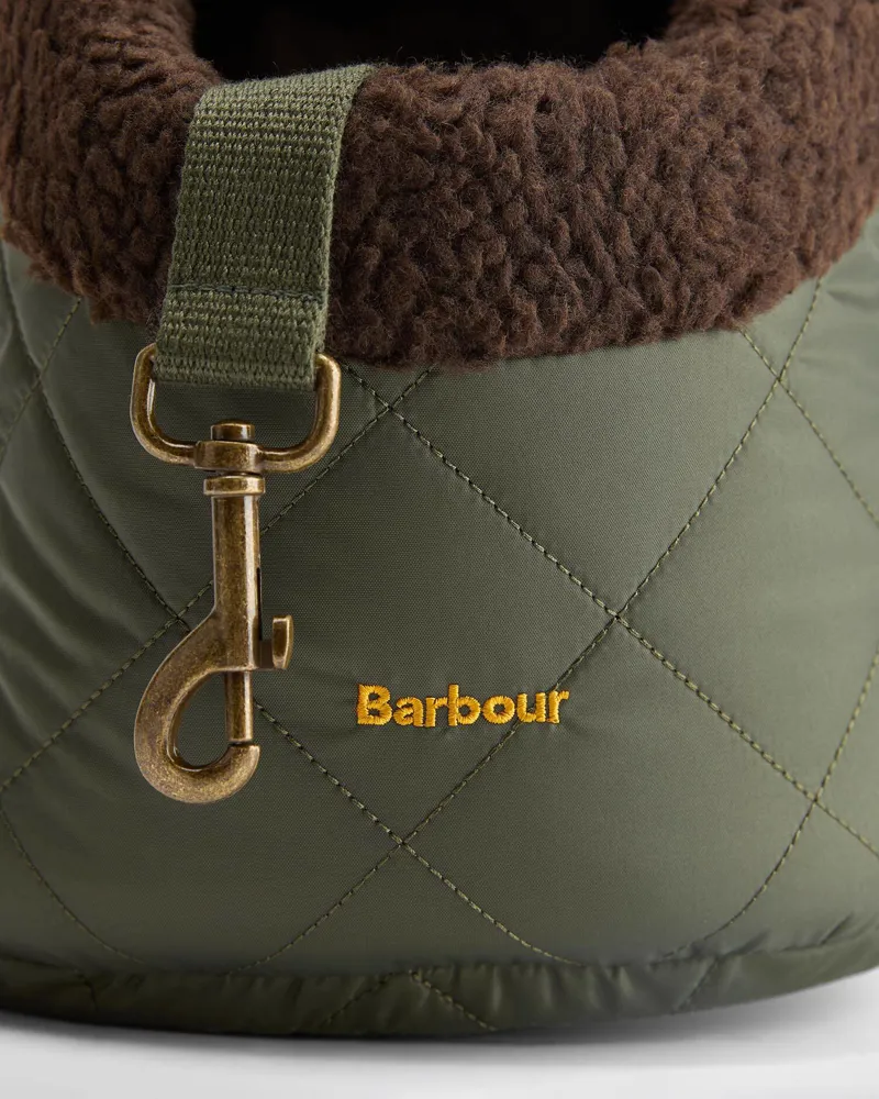 Barbour Medium Quilted Dog Carrier in Olive-2