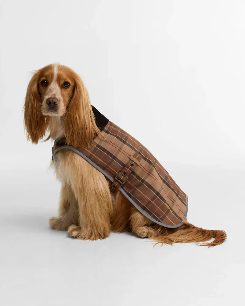 Barbour Waterproof Dog Coat in Muted Tartan