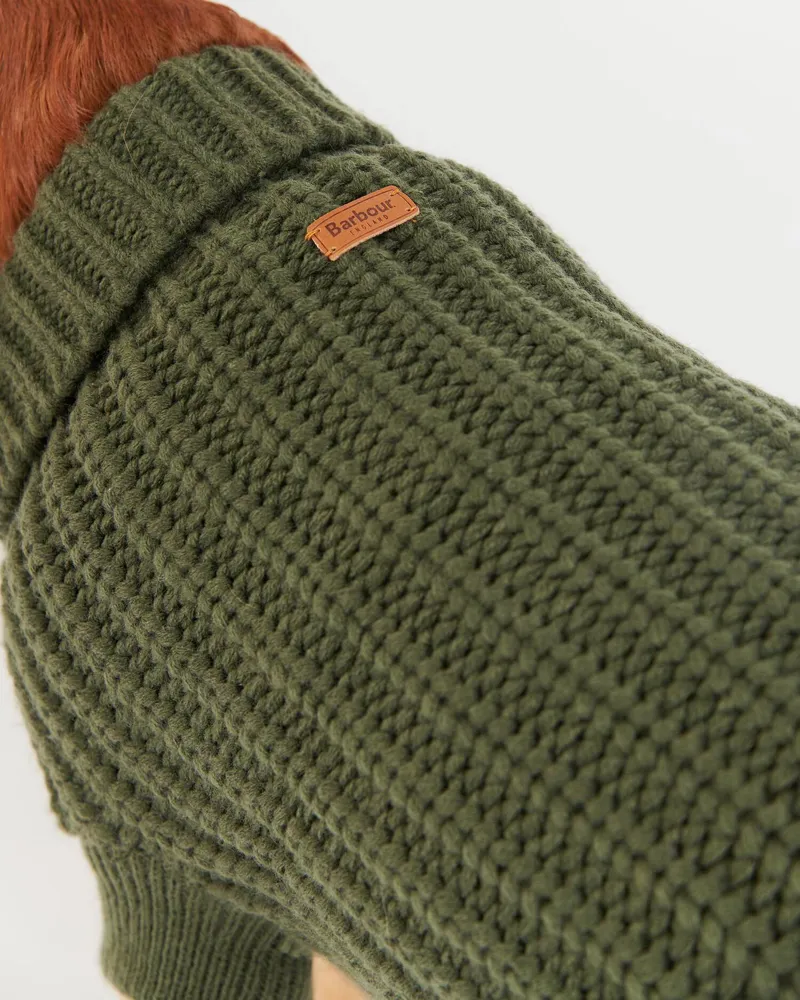 Barbour Saltburn Dog Jumper Olive-3