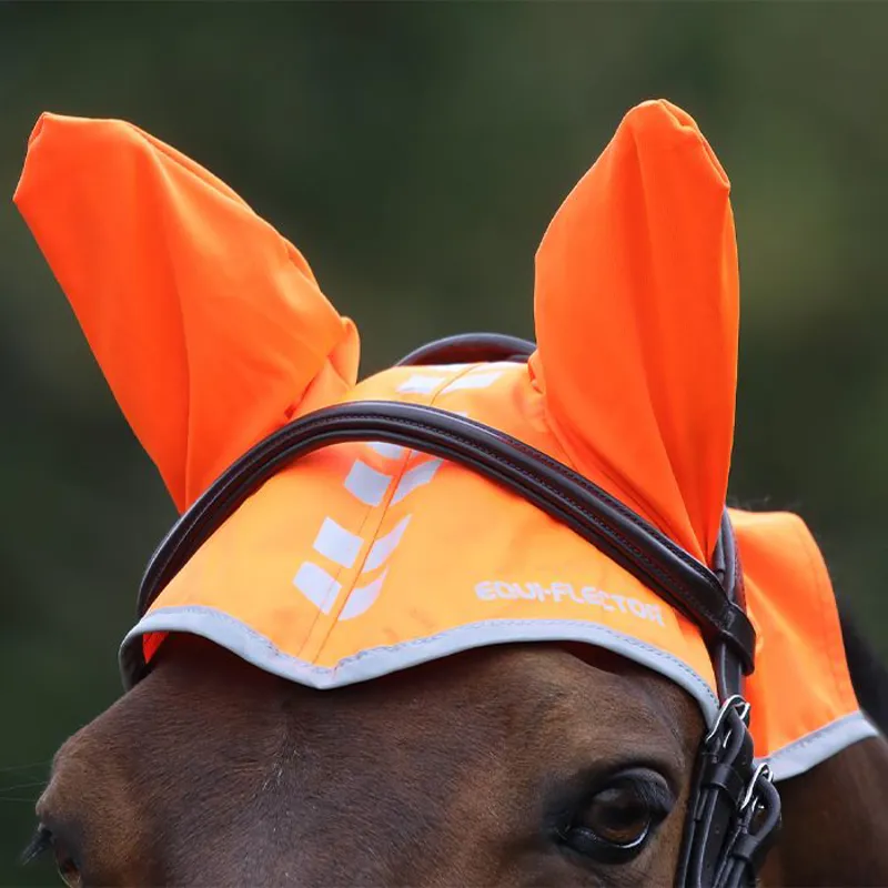 Equi-Flector Fly Veil in Orange
