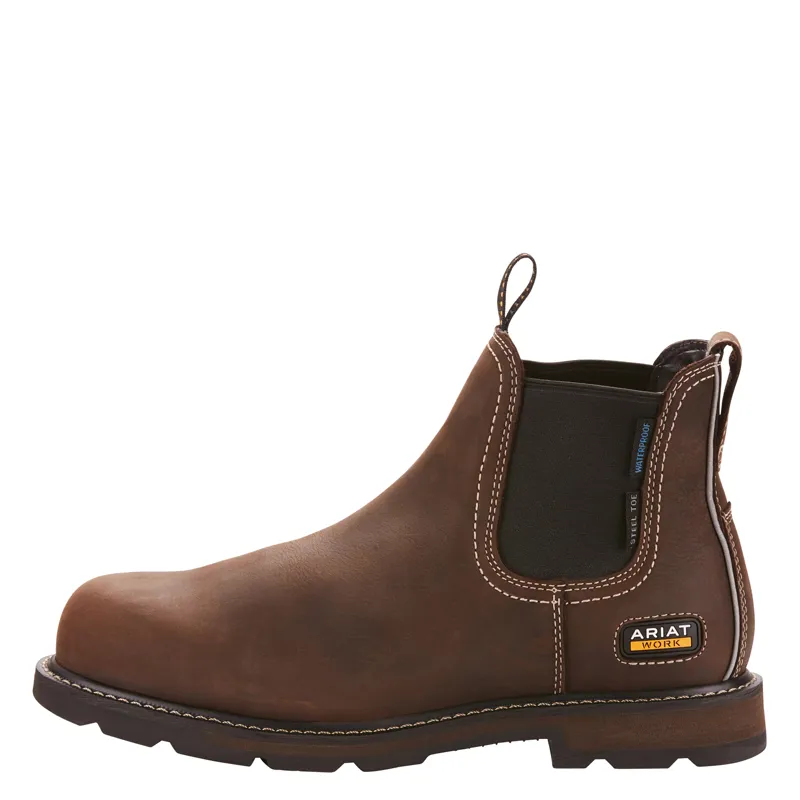 Ariat Mens Groundbreaker Waterproof Steel Toe Work Boot Dark Brown-2