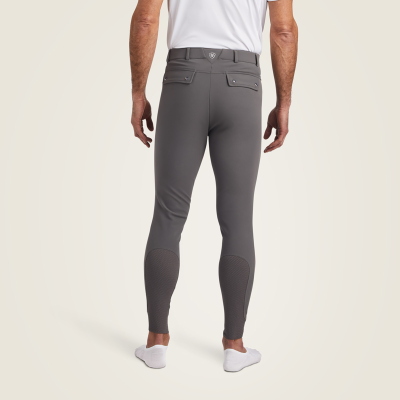 Ariat Mens Tri Factor Grip Knee Patch Breech Plum Grey-1