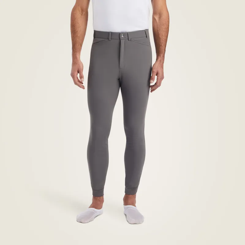 Ariat Mens Tri Factor Grip Knee Patch Breech Plum Grey