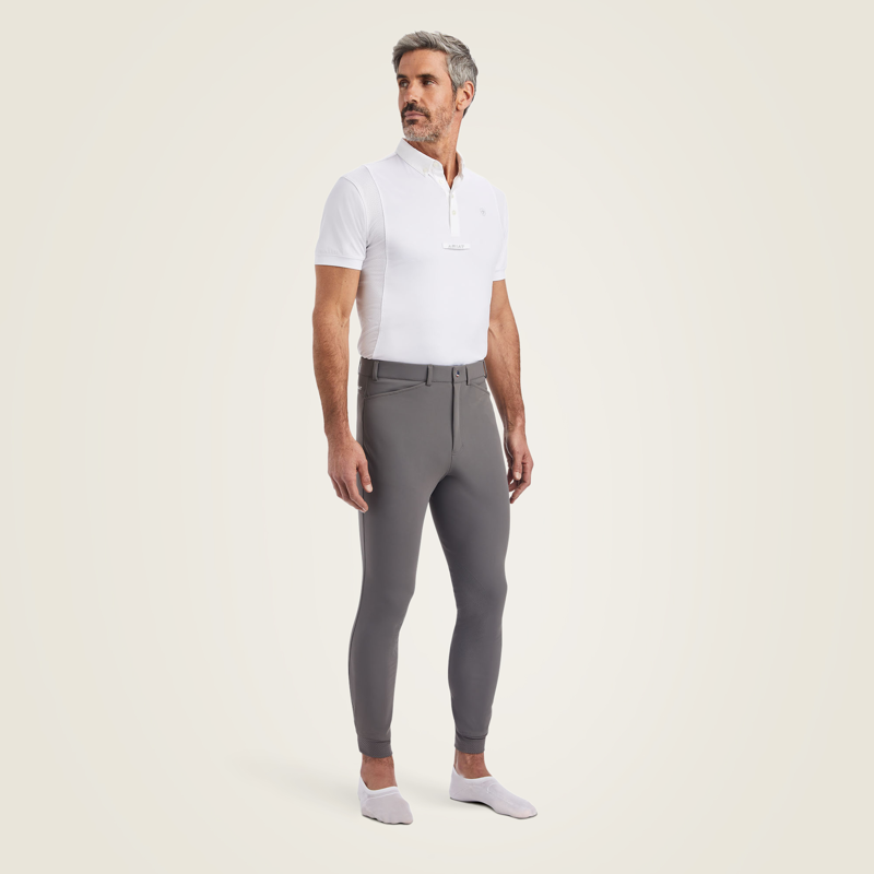 Ariat Mens Tri Factor Grip Knee Patch Breech Plum Grey-5