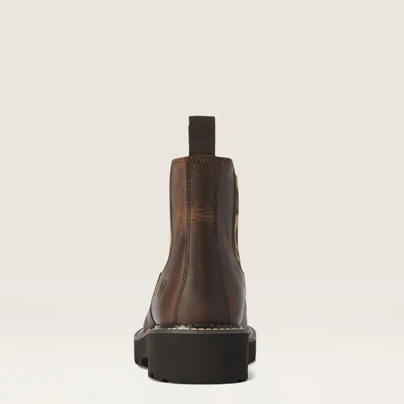 Ariat Womens Fatbaby Chelsea Western Boot in Distressed Tan-3