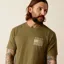 Ariat Mens Freedom Short Sleeve T-Shirt in Military Heather