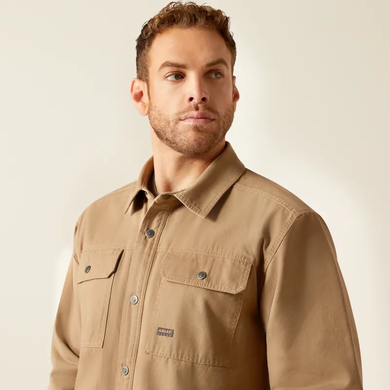 Ariat Mens Rebar Canvas Shirt Jacket -1