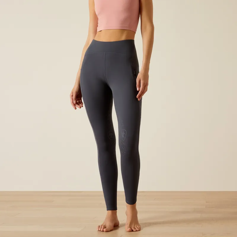 Ariat Venture Thermal Half Grip Tights In Ombre Blue