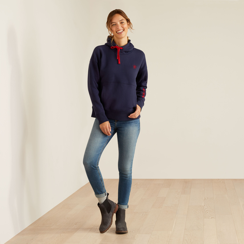 Ariat Womens Rabere Hoodie Navy Eclipse-3