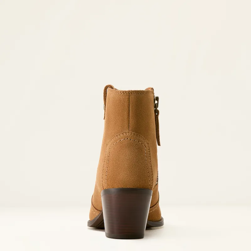 Ariat Womens Tilbury Western Style Boot Carmel Suede-2
