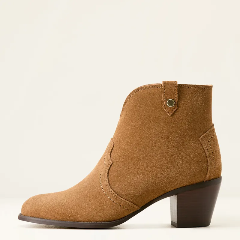 Ariat Womens Tilbury Western Style Boot Carmel Suede-3
