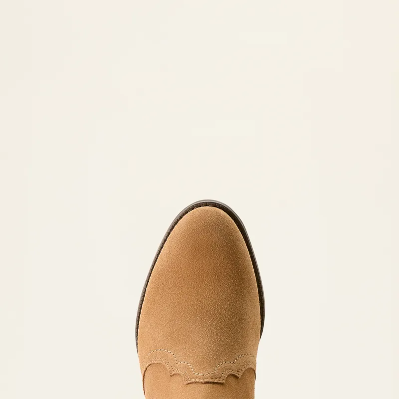 Ariat Womens Tilbury Western Style Boot Carmel Suede-5