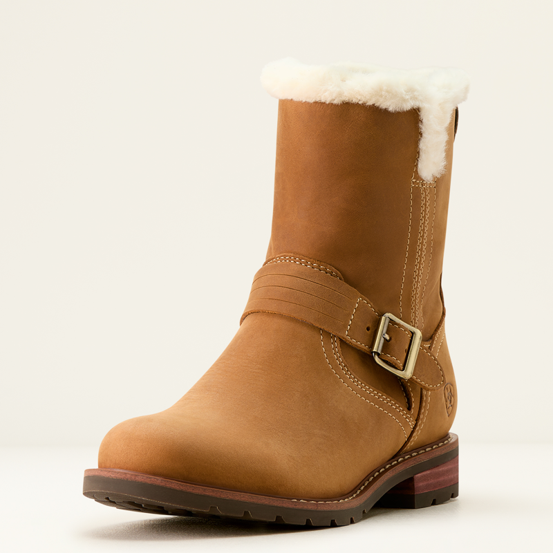 Ariat Womens Savannah Sherpa Waterproof Boot Caramel Tan-1