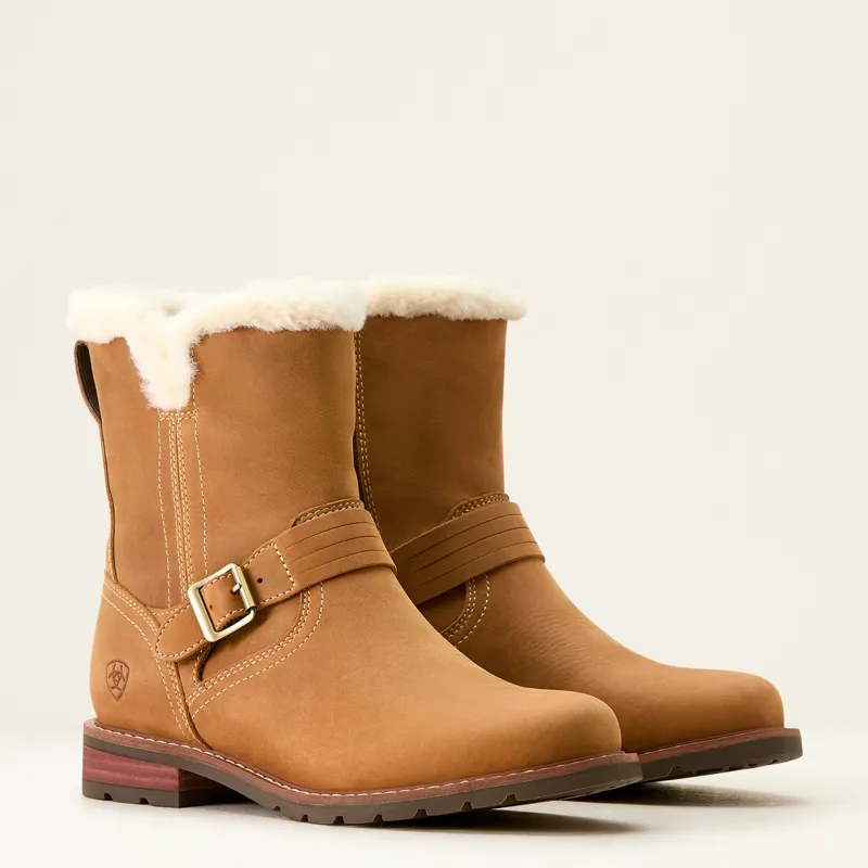 Ariat Womens Savannah Sherpa Waterproof Boot Caramel Tan
