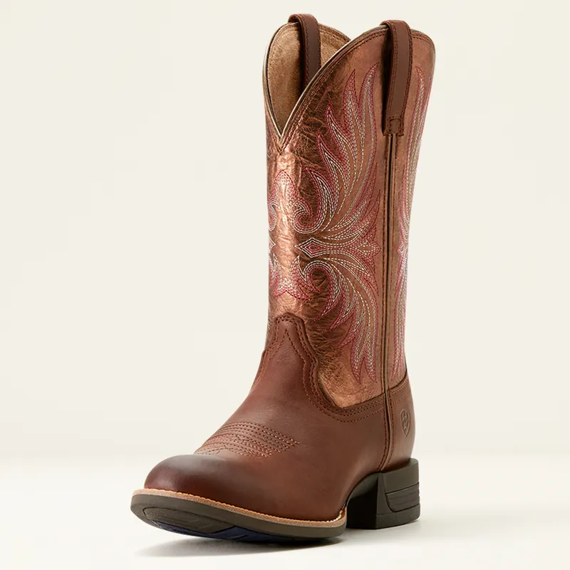 Ariat Womens Ranahan Western Boot Sienna Saddle/Rusty Red