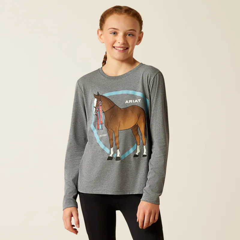 Ariat Youth Champion Pony T-Shirt Heather Grey