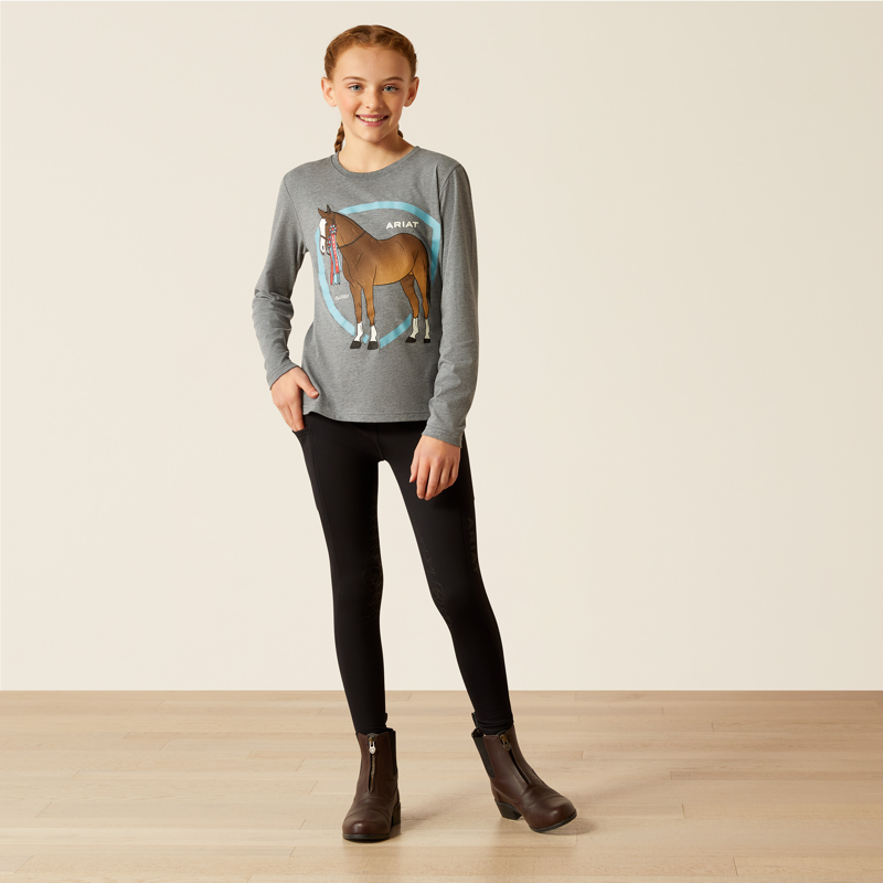 Ariat Youth Champion Pony T-Shirt Heather Grey-3