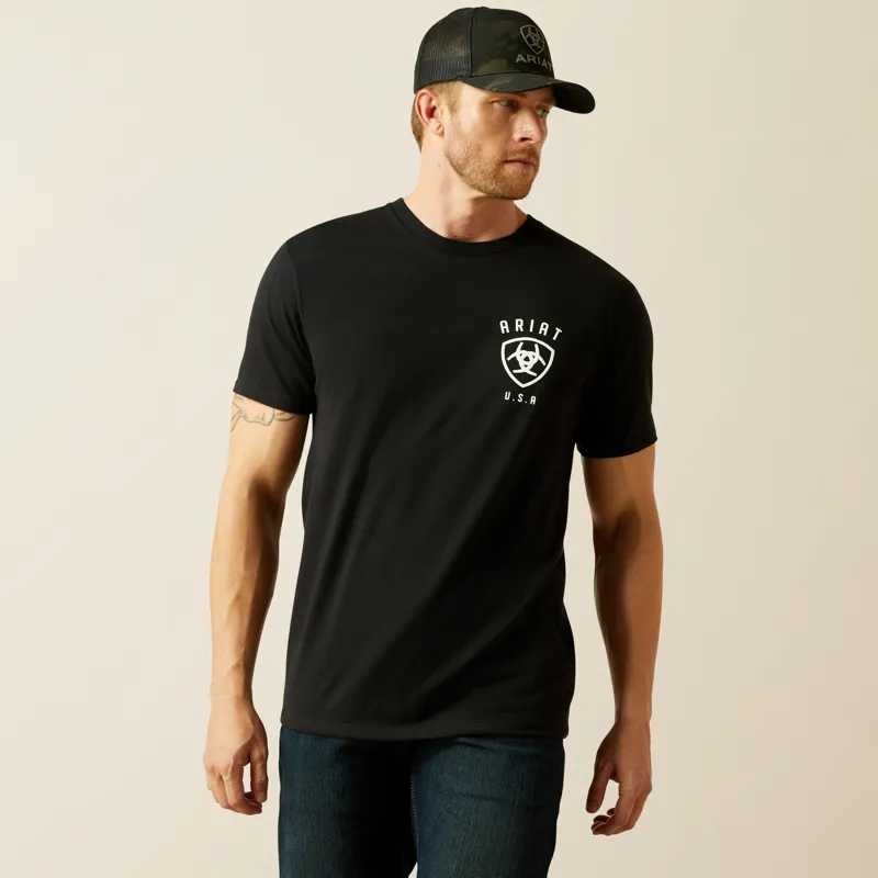 Ariat Mens Faded Bull Short-Sleeve T-Shirt-1