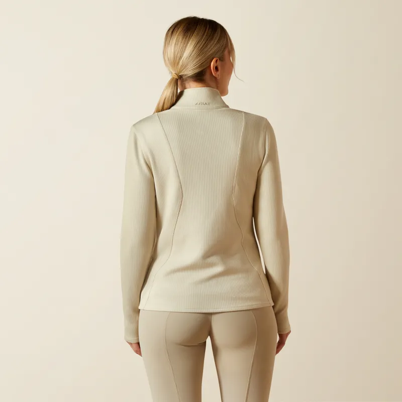  Ariat Lucent 1/4 Zip Long-Sleeved Baselayer in Pelican-2