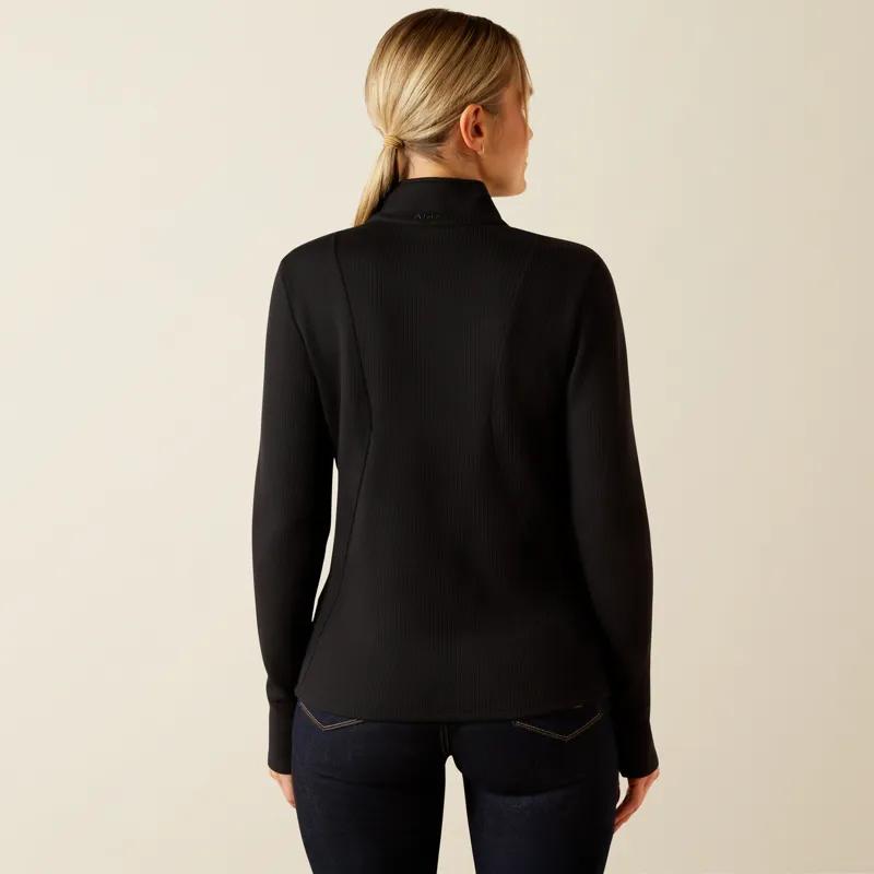  Ariat Lucent 1/4 Zip Long-Sleeved Baselayer in Black-2