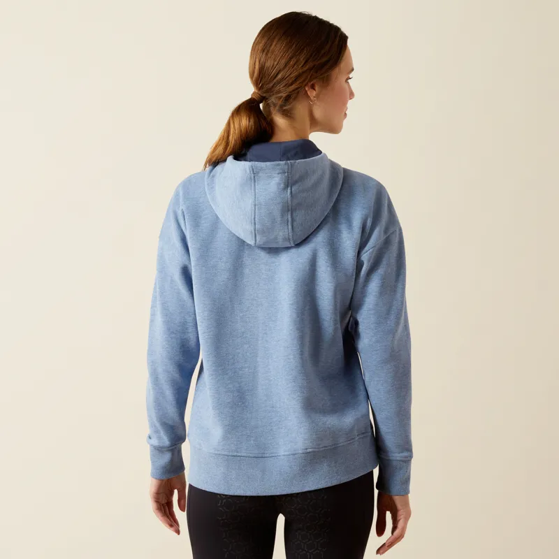 Ariat Womens Rabere 2.0 Hoodie China Blue Heather-1