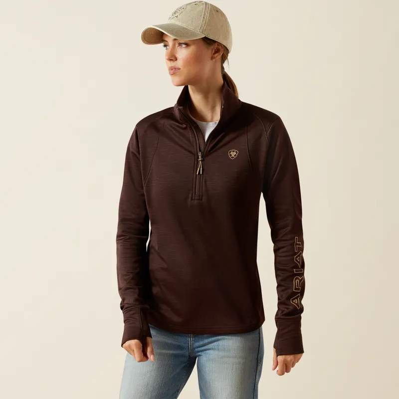 Ariat Womens Team EQ 1/2 Zip Pullover Java