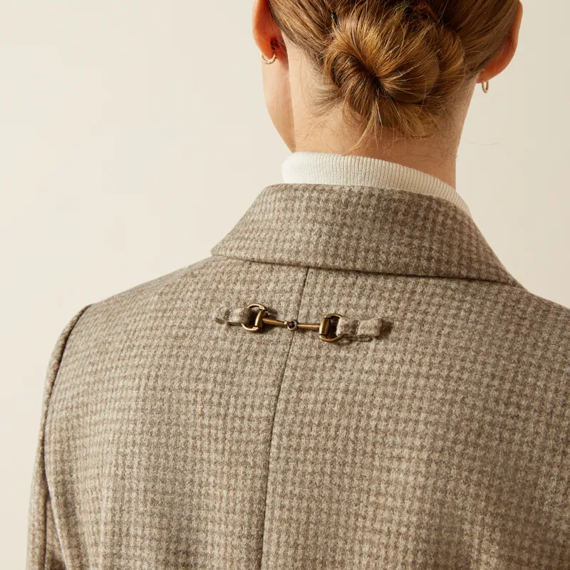 Ariat Womens Beckfoot Blazer Camel Houndstooth-3