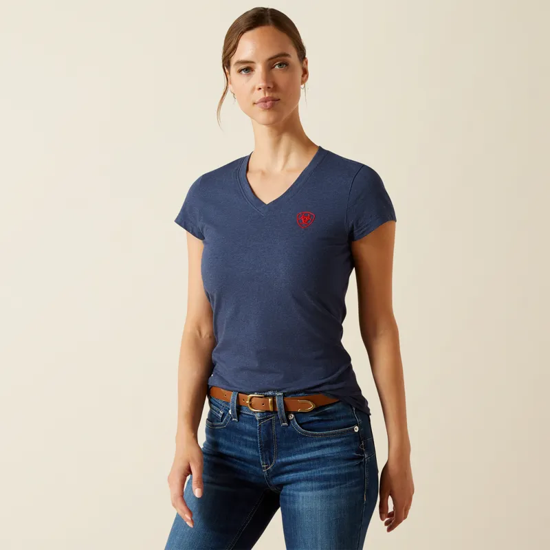 Ariat Womens BV Logo T-Shirt Navy Heather