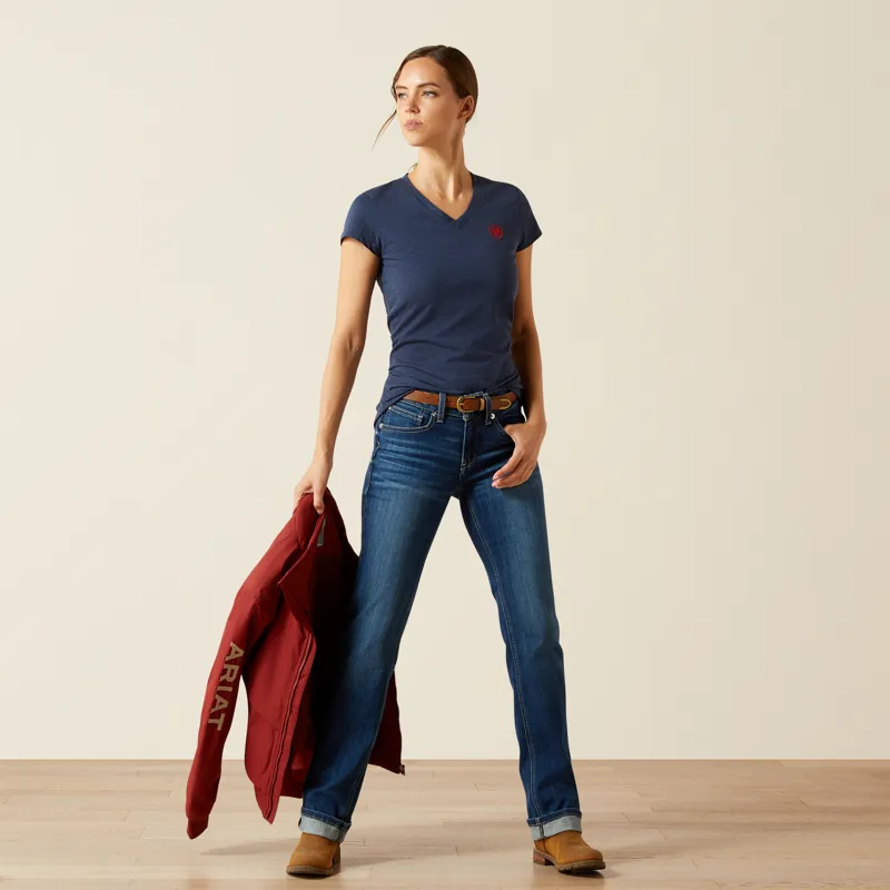 Ariat Womens BV Logo T-Shirt Navy Heather-3