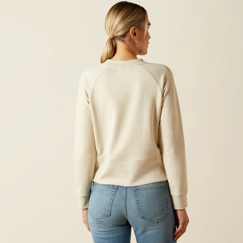 Ariat Womens Martine Sweatshirt Pelican Heather-1