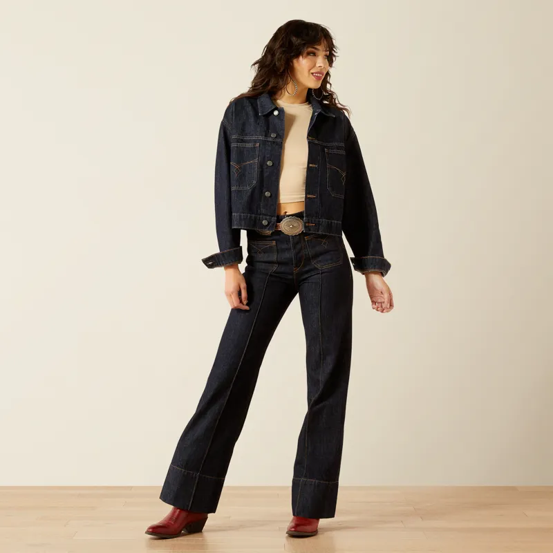 Ariat Western Utility Denim Jacket in Rinse Blue-3