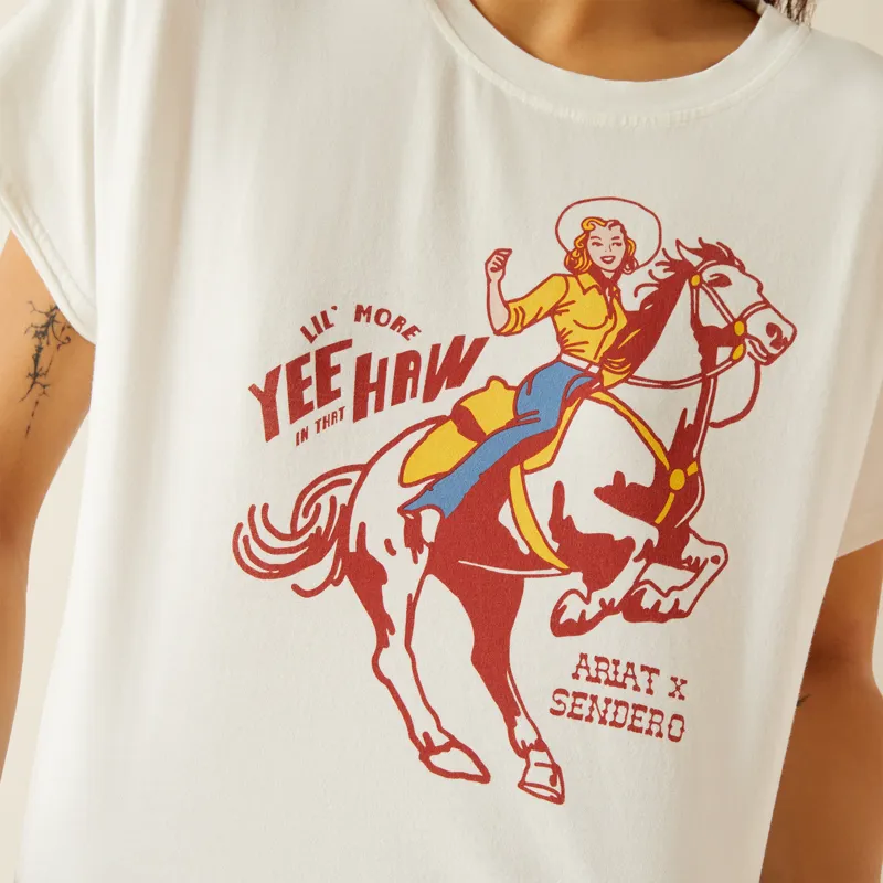 Ariat Womens Sendero Yeehaw Cropped T-Shirt-1