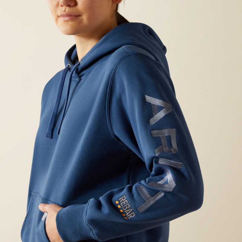 Ariat Womens Rebar Graphic Hoodie Ensign Blue/Endsless Sky-2