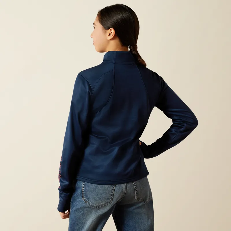 Ariat Youth Team EQ 1/2 Zip Pullover Navy-4