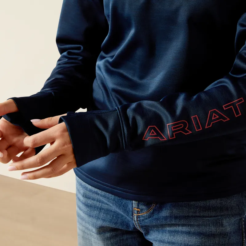 Ariat Youth Team EQ 1/2 Zip Pullover Navy-1