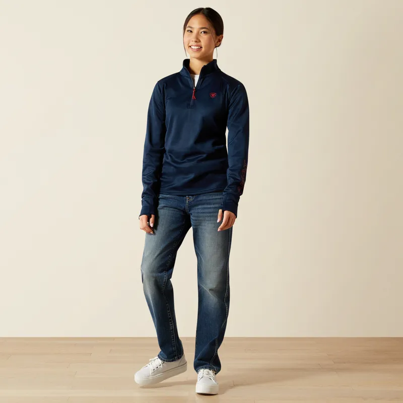 Ariat Youth Team EQ 1/2 Zip Pullover Navy-3