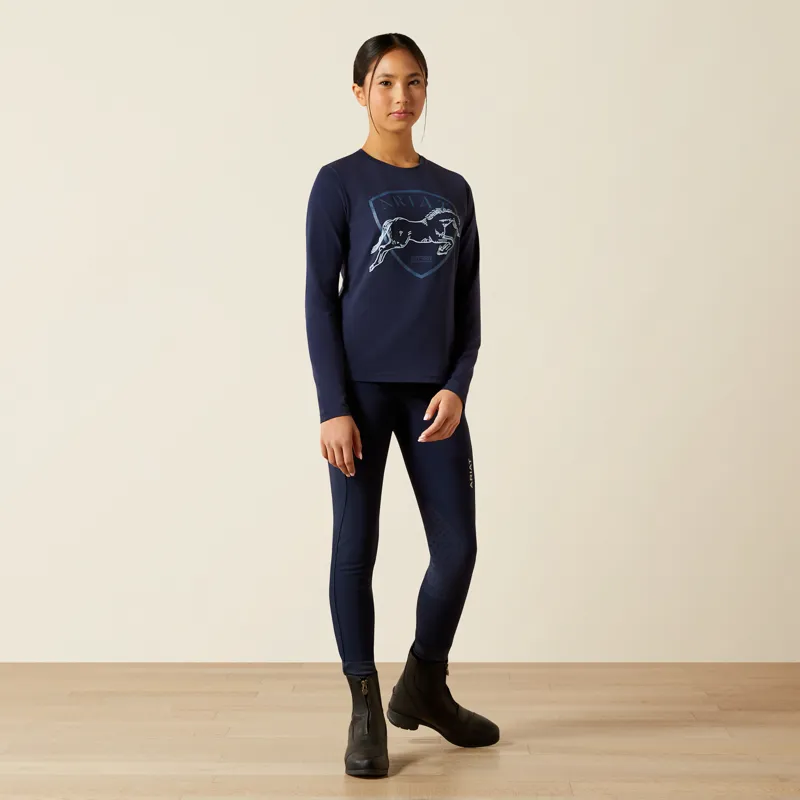 Ariat Youth Liberty Jump Long Sleeve T-Shirt Navy-3