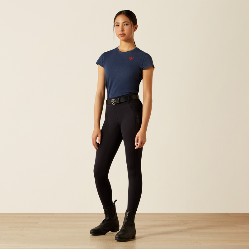 Ariat Youth Venture 2.0 Thermal Full Seat Tights Black-5