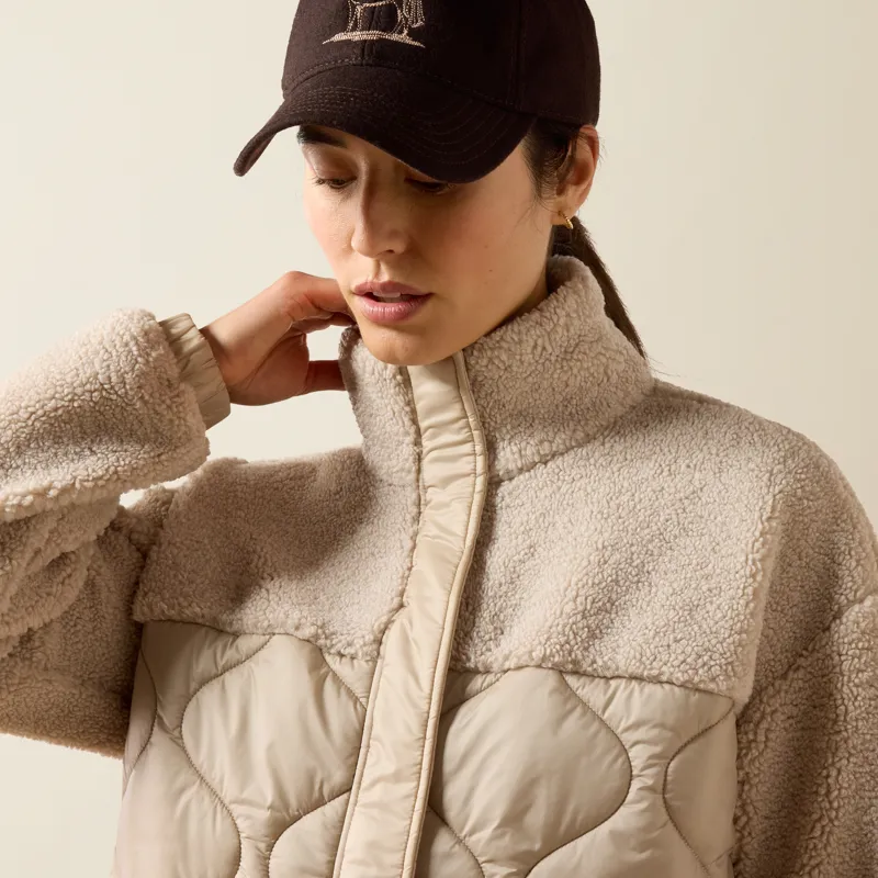 Ariat Womens Sherpuff Jacket in Chateau Grey-3